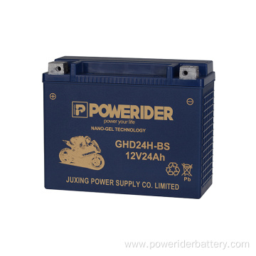 12v 24ah nano-gel technology motorcycle starter battery